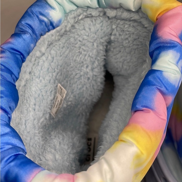 Crocs Tie-Dye cute Fleece Lined Boots Size m8 w10 - Picture 4 of 7